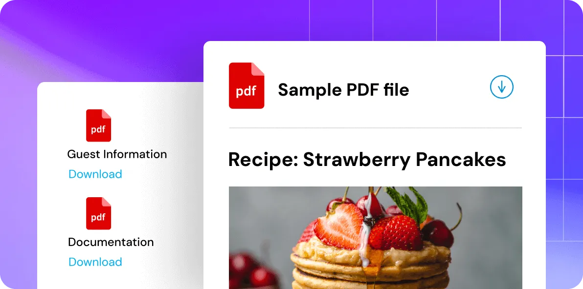 Advanced menu formats